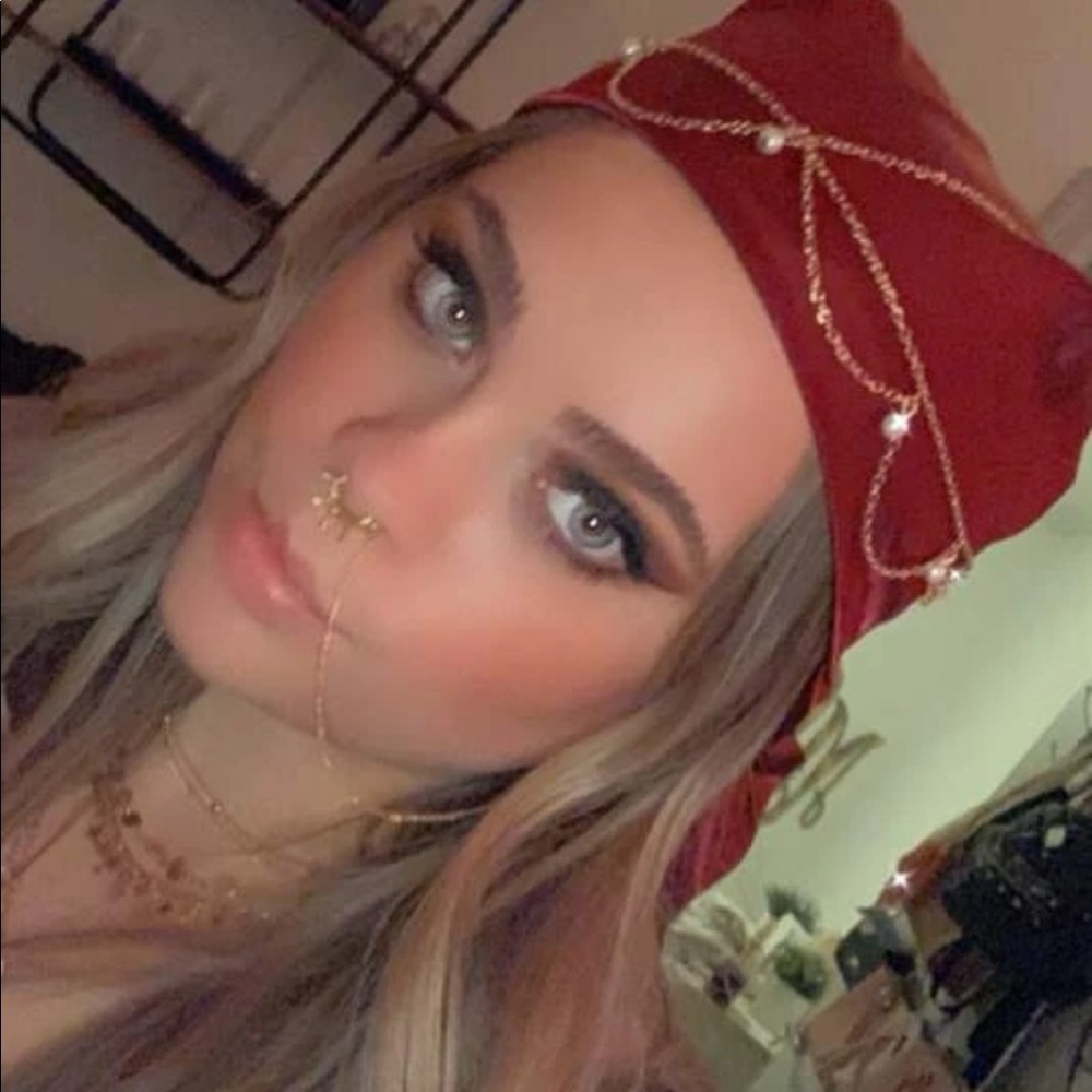 Faux Pearl Decor Chain Hair Band